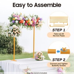 2×1.5M Wedding Arch Rectangular Party Arch Detachable Decorative Frame Reusable