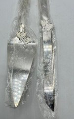 2 Piece-Lenox True Love Silver Plated Cake Serving Set Cake Server & Knife