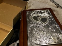 Lenox Wedding Promises Heart Wooden Book Shelf Photo Album Holds 160 Photos