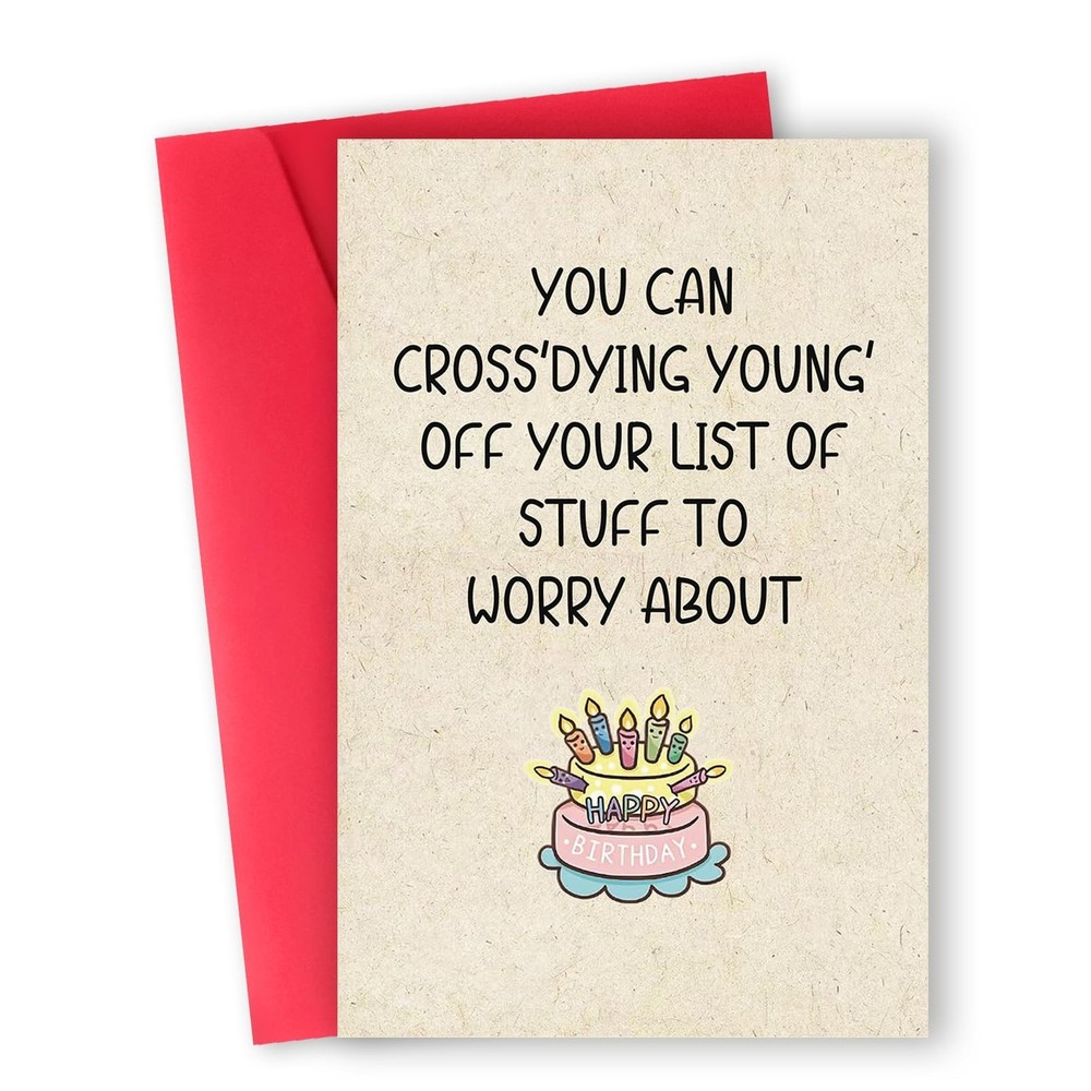 Funny Birthday Card, Humorous Greeting Card for Men Women, 50th 60th Birthday…