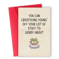 Funny Birthday Card, Humorous Greeting Card for Men Women, 50th 60th Birthday…