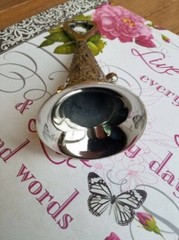 NEW! Vintage Look Bridal Bouquet Holder Tussy Mussy Posy BRUSHED PEWTER Look