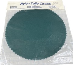 100 pcs 9″ Scalloped Nylon Tulle CIRCLES for Wedding Baby Party Favors Jade