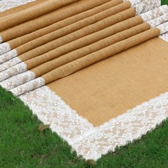 Preboun 3ft x 100 ft Wedding Aisle Runner Outdoor Natural Burlap Aisle Runner…