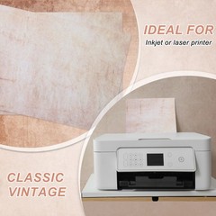 48 Packs Vintage Cotton Paper Printer Paper White Brown Gradient-8 x 11 Inch