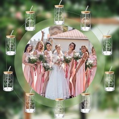 Layhit 10 Pcs Bridesmaid Gifts Proposal 16 Oz Classic, Clear