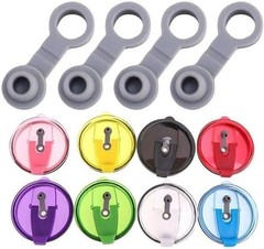 10Pcs Grey Universal Silicone Fit For 20/30 Oz Tumblers, Gray