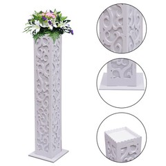 8* Flower Columns w/ LED Lights White PVC Wedding Roman Decorative Column