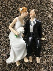 Weddingstar Whimsical Sitting Bride and Groom