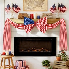 4th of July Decorations Outdoor – 6.5FT Giant Patriotic Bow – Fourth of July Mem