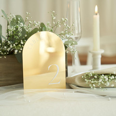 Beautiful Gold Wedding Table Numbers with Stands – Elegant Double Sided 5X7 Inch