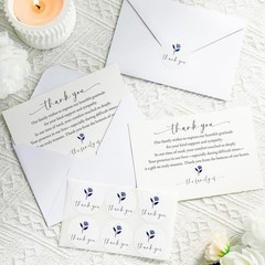 Thank You cards for Funeral with Envelopes Message Inside, 25 Pack 4×6 Inch