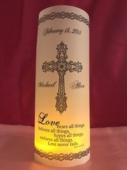 10 Personalized Scripture Wedding Luminaries Vellum Centerpieces Decorations