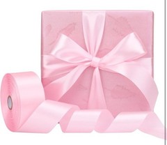 50yd 1.5in Pink Polyester Ribbon Gift Wrap Craft Party Decorations Sewing DIY