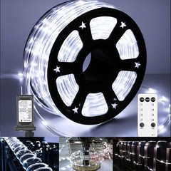 100Ft 720 LED Rope Lights Outdoor Waterproof with Remote, 8 Modes and 4 Brigh…