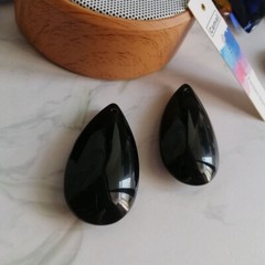 20Pcs Black 47mm Crystal Smooth Drop Pendant Chandelier Prisms Lamp Parts