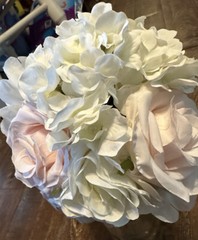 Wedding Bouquet Package-White, Rose, Hydrangea, Calla Lily 7 PC. Bouquet Set