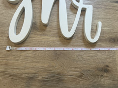 Mr & Mrs sign for wedding chairs White Cursive Burlap