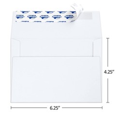ValBox A4 Photo Envelopes 100 Qty 4 x 6 White (4.25 x 6.25 Inches),