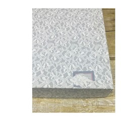 Hallmark Our Wedding Photo Album Pink White Striped Damask 3-Ring Binder Boxed