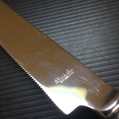 Vintage 1970s Bridalane Stainless Steel Serrated Pie/Cake Knife Sterling Handle