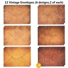 Vintage Stationery Paper and Envelopes Set – 24 Sheets Classic Aged