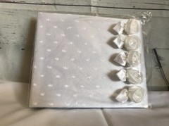 Hallmark Stories Wedding Guest Signature Book 35 Pages- New White Satin Roses