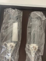 🥝 Vera Wang Wedgwood Set of 2 Love Knots Toasting Flutes 6315 PERSONALIZED – FL
