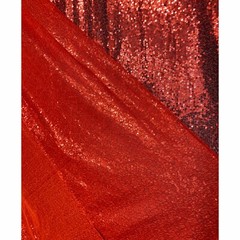 (2) red 6 ft x 7 ft Sequined Backdrop Curtain Wedding Party Decorations