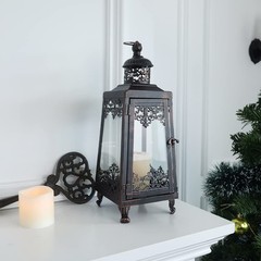 NEEDOMO Lanterns Decorative Outdoor & Indoor, Set of 2 2Pack, Bronze-25″+18″»