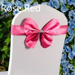 10PCS Chair Cover Bow Slider Sashes Wedding Birthday Party Cocktail Hotel Decor
