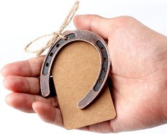 10pcs Good Lucky Horseshoe Wedding Favors with Kraft Tags Rustic Horseshoe Gi…