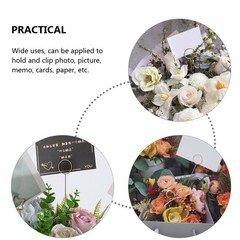 30Pcs Golden Floral Card Clips for Photo Memo and Table Number Display
