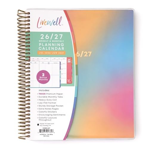 Livewell 2026-2027 Weekly and Monthly Academic Year 7″ x 9″ Beck- 2026/2027