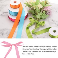 100 Yard Satin Ribbon Double Sided Grosgrain Silk Ribbon, 1.5″/Pink