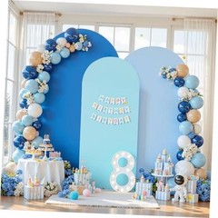 Set of 3 Arch Backdrop Covers(6ft, 5ft, 6FT,5FT,4FT Light Blue+Blue+Dark Blue