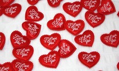 I LOVE YOU Heart Fabric Petals Sponge-200pc Heart Petal Confetti Valentine Decor