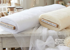 Premium Tulle Bolt 54″ x 10 Yards – White & Ivory – High Quality for All Decor