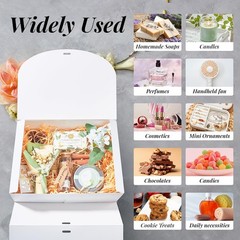 15 PCS Gift Boxes W/ Lids 10.6 x 7.8 x 3.1 Inches Bridesmaid Gift Boxes White