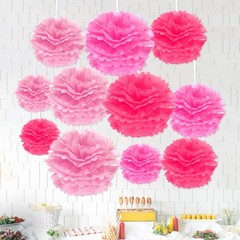 12Pcs Assorted Color Paper Flower Reusable Decor for Any Celebration