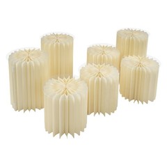 7Pcs Foldable Paper Column Display Stands Milky White Cylinder Flower Stands