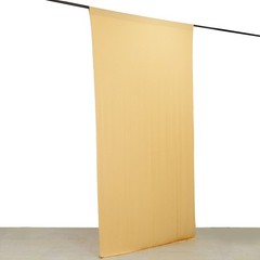5 ft x 10 ft CHAMPAGNE 4-Way Stretch Spandex Divider Backdrop Curtain Wedding