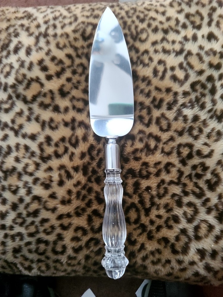 1995 Beverly Clark Collective Cake Knife/Server (Serrated Edge) Crystal 2 In 1