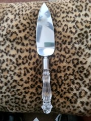1995 Beverly Clark Collective Cake Knife/Server (Serrated Edge) Crystal 2 In 1