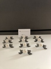 33 Pewter Rose Place Card Photograph Holders Party Shower Wedding Birthday Event