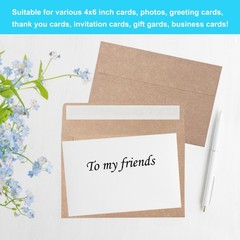 100 Pack 4×6 Envelopes A4 (4.25 x 6.25 Inches) (100 Pack), Brown