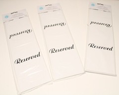 Victoria Lynn Reserved Seating Table Cards Wedding Bridal Baby Shower Party 36pc