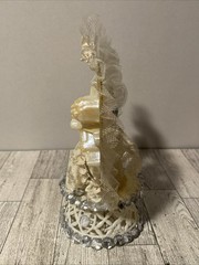 Vintage Bride Groom Wedding Topper Cherubs Arch Lace Flowers Stand 1950s 60s