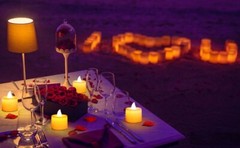 2000Pcs Artificial Rose Petals + 24 LED Candles Romantic Night Propose Set USA