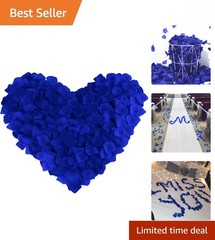Lifelike Sapphire Blue Rose Petals – 1000 Pcs for Bridal Showers & Anniversaries